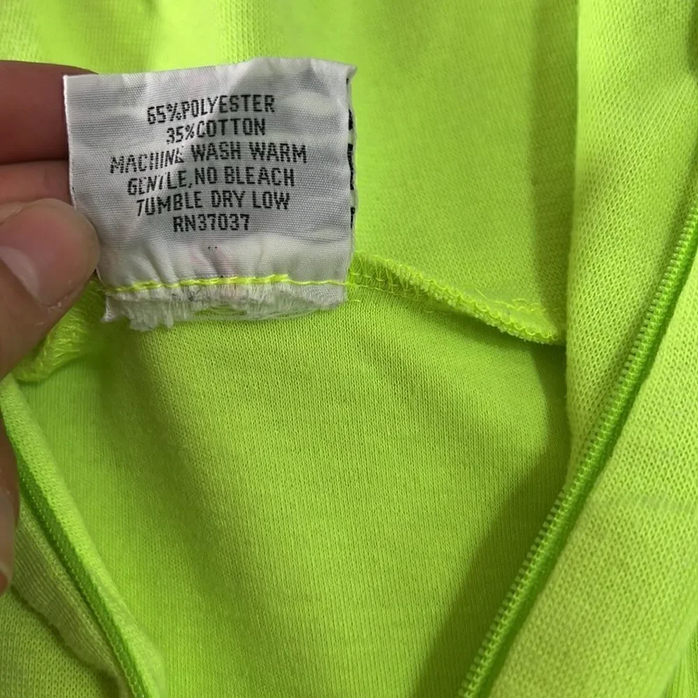 Vintage Obermeyer Sport Medium Neon Yellow Mens Henley Shirt Ski Made in…